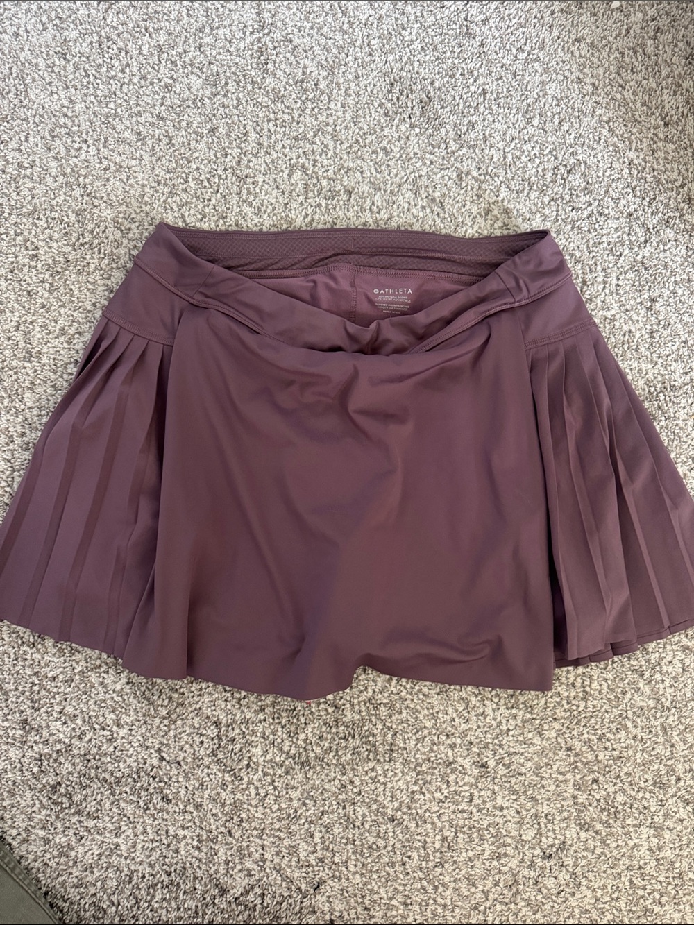 Athleta Plum Tennis Skort with Pleated Sides